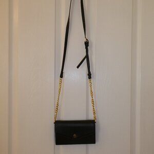 Stella and Max Black Leather Crossbody Purse